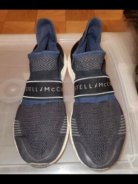 Adidas X Stella McCartney Ultraboost 3D Navy & Black Knit Slip-On Sneakers